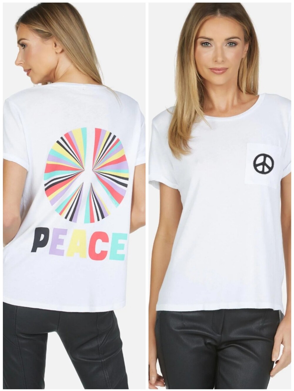 Lauren Moshi Rays Of Peace pocket tee - Picture 1 of 10